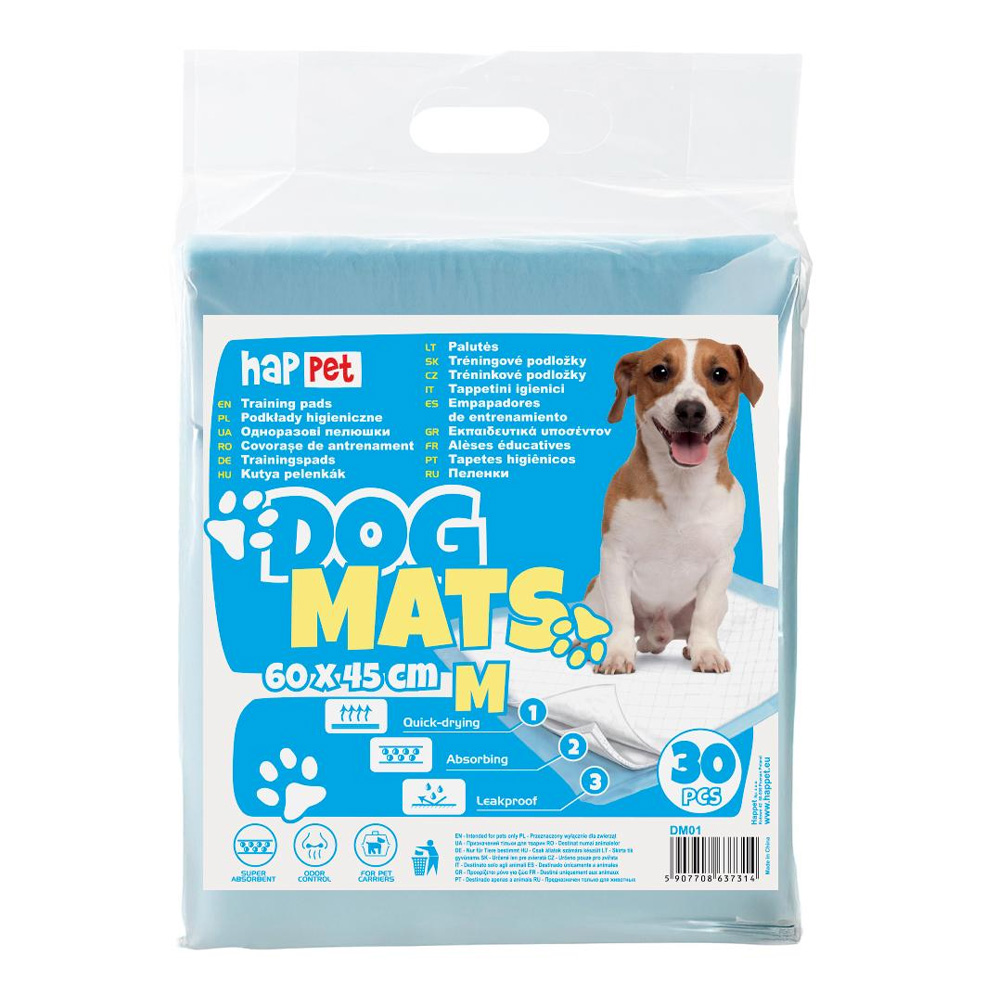 Happet Podkłady Higieniczne dla Psa Maty Chłonne 60x45cm 30szt